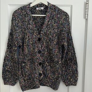 BB Dakota by Steve Madden Black and Gray Cozy Knit Cardigan